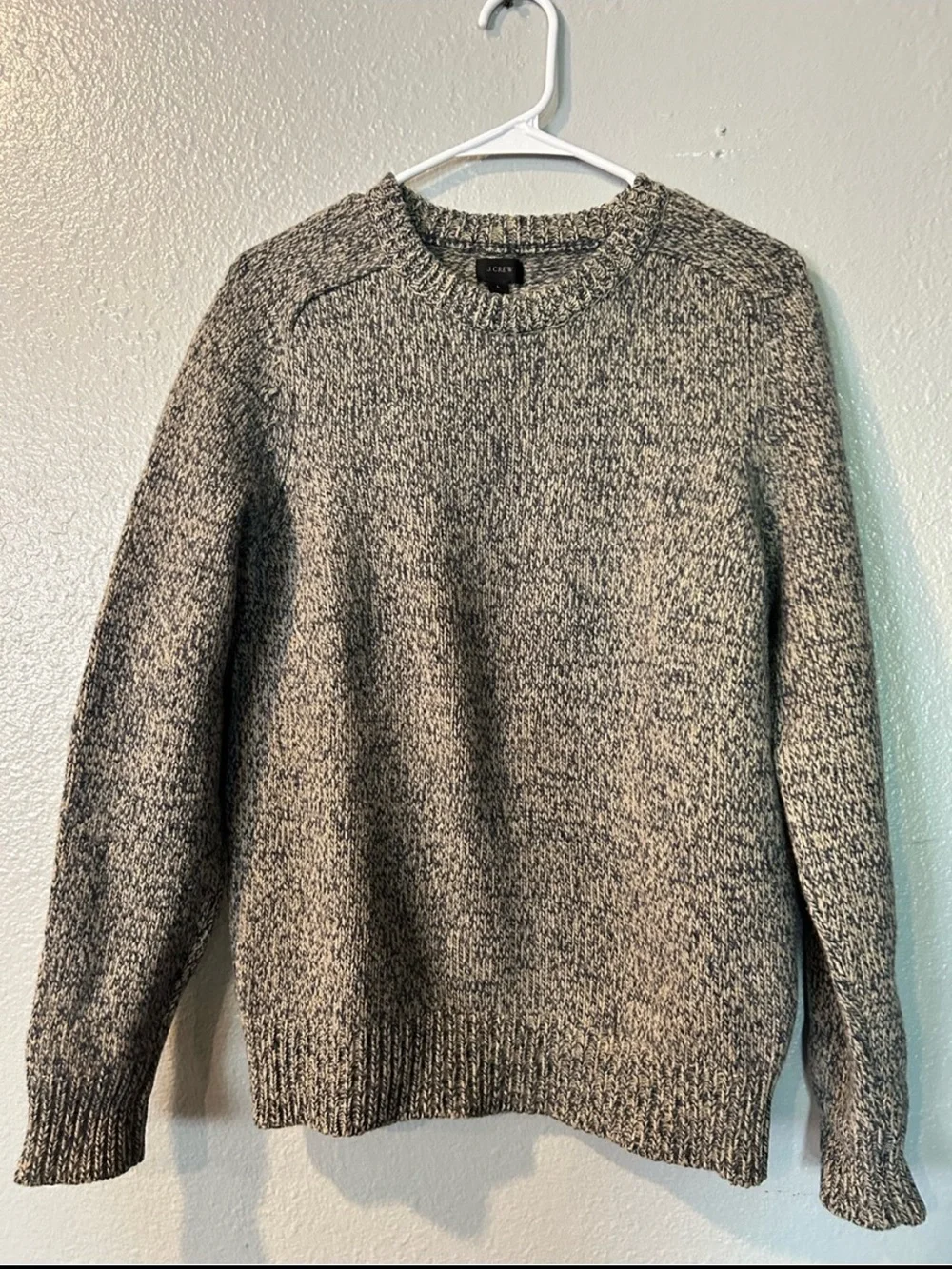 J.Crew Mens 100% Lambswool Marled Crewneck Sweater Fits M / S